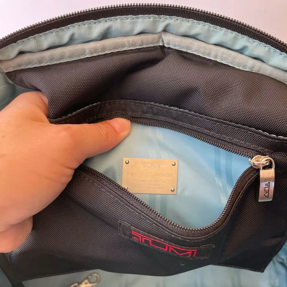 TUMI Nylon Laptop Bag Leather Trim No Strap